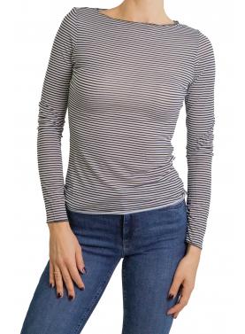 Maglia misto cashmere a righe 
